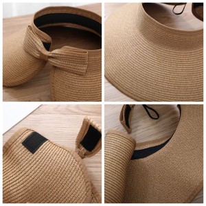 Casual Foldable Summer Beach Cap Floppy Wide Brim Bowknot Straw Hats Women Sun Visors Straw Hat