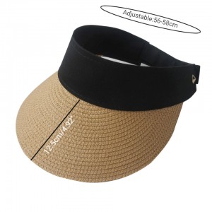 Summer Uv Protection Large Wide Brim Travel Beach Sun Hats Foldable Packale Straw Sun Visor Straw Hats