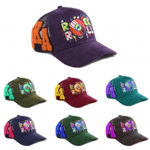 Oem Custom High Quality 5 Panel Embroidery Logo 2 Tone Velvet Trucker Hat Mesh Snapback Trucker Cap