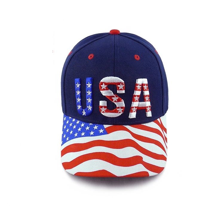 3d Embroidery Usa Flag Caps Gorras Curved Brim Unisex Distressed Cap Featured Image