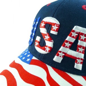 3d Embroidery Usa Flag Caps Gorras Curved Brim Unisex Distressed Cap