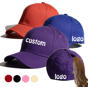 Customized Logo Luxury 100% Cotton Blank 6-panel