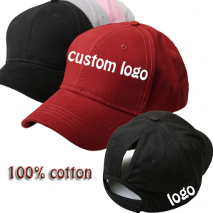 Customized Logo Luxury 100% Cotton Blank 6-panel