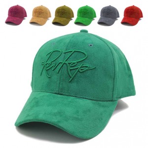 Factory Price Custom Suede Baseball Cap With Embroidery
